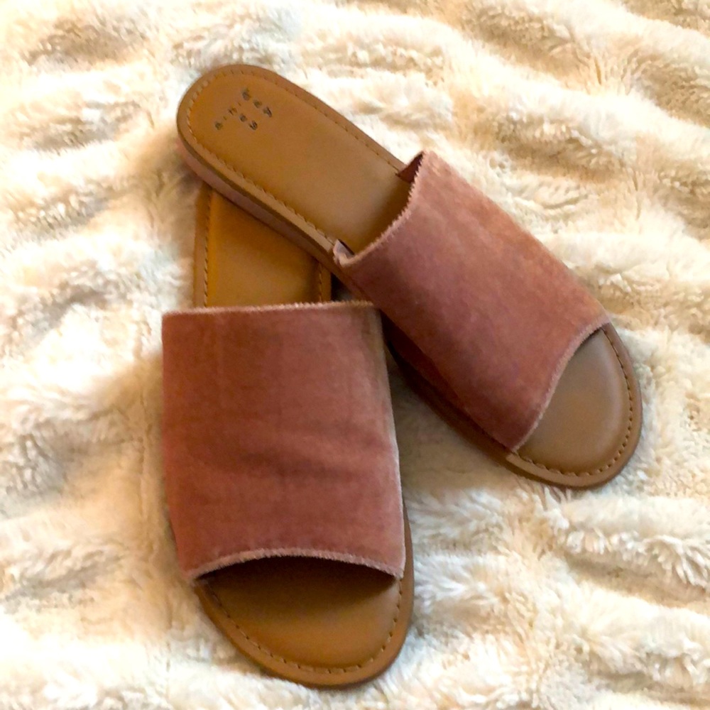 3/$15 — Velvet Sandal Mules